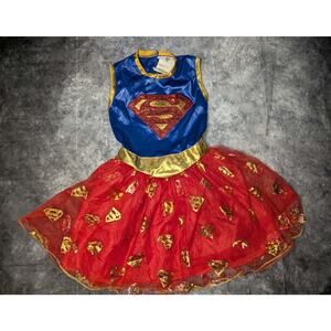 DC Comics Supergirl Halloween Costume Tutu Dress Girls Size S
